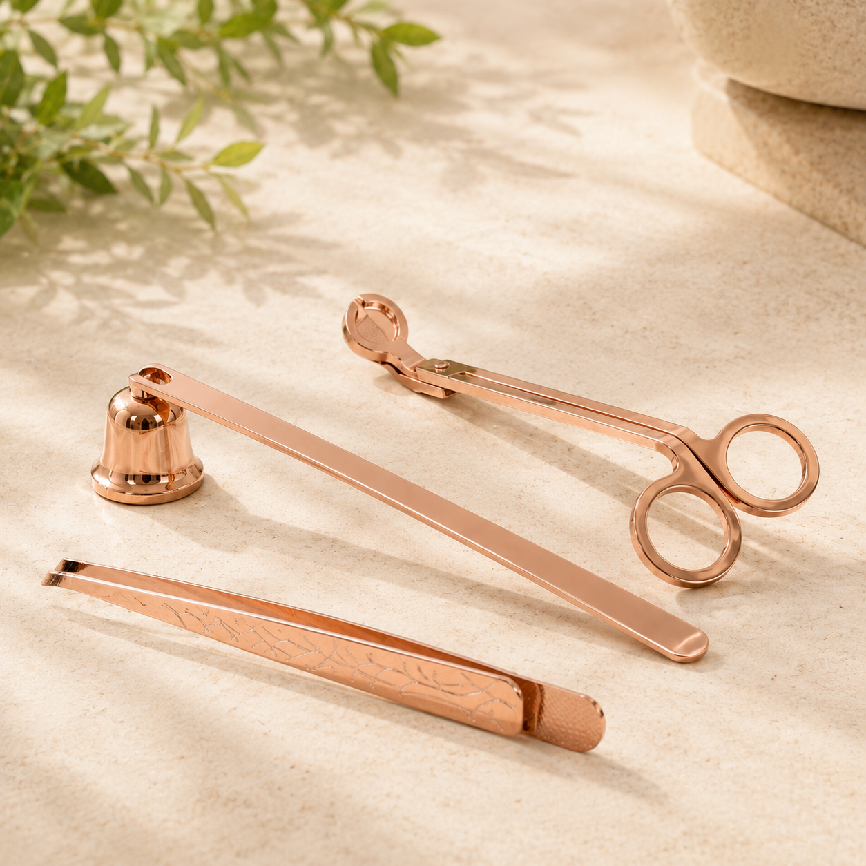 JGS Candle-Care Set (3-in-1 Rose Gold)